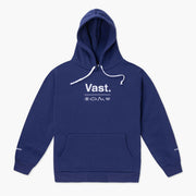 VAST 簡約Logo長袖連帽大學T - 海軍藍