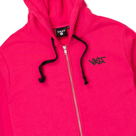 Vast Tag Zip Hoodie - VINTAGE FUCHSIA