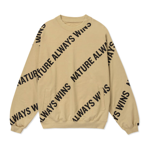 Vast NAW Print Crewneck Sweater - Sand