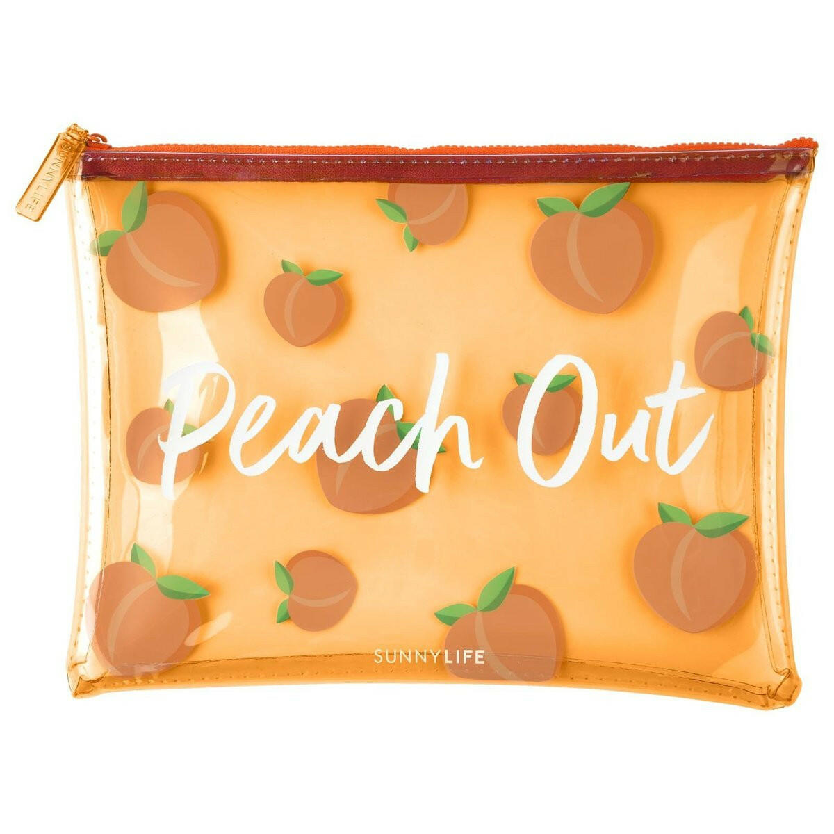 SUNNYLIFE PEACH SEE THRU POUCH