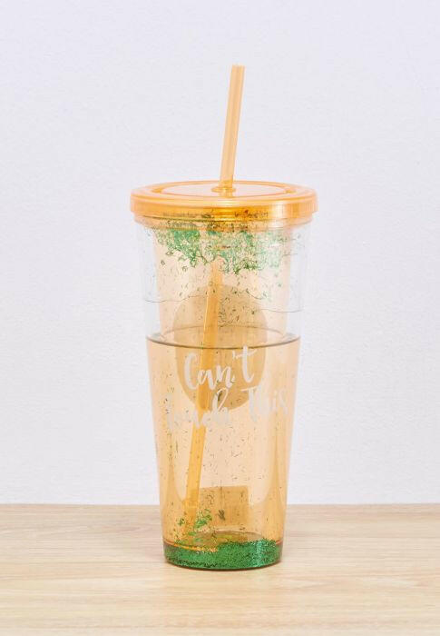 SUNNYLIFE GLITTER TUMBLER CACTUS